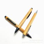Plastic Custom LOGO Recycled Bamboo Ball Pen Wood Ballpoint Pen Writing Width 0