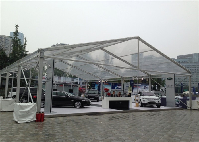White 15m x 30m Aluminum Frame Tent Transparent PVC Fabric For Commercial Activities