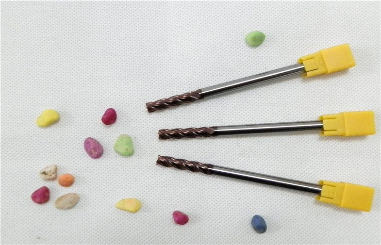 Long Length ALTiN / TiN Coating Carbide Square End Mill Diameter 1.0mm - 20mm