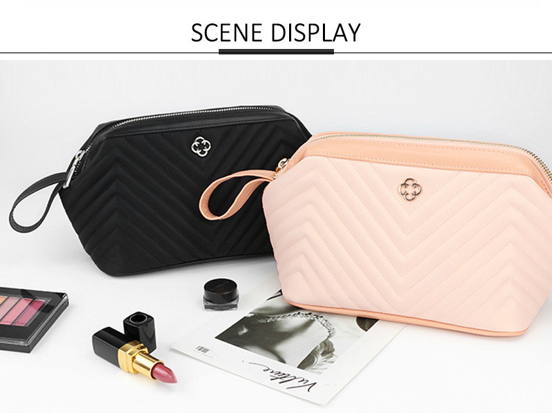 Black Luxury Professional Cosmetic Bag Waterproof Portable Travel