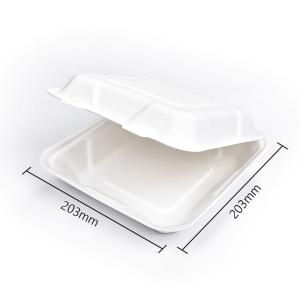 Takeout Takeaway Good Eco Sugarcane 800ml Lunch Box Clamshell Disposable