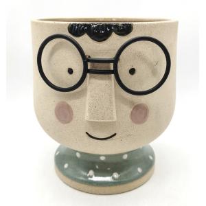 China Unique Boy Shaped Flower Succulent Pot 3D Ceramic Lovely Instagram on sale
