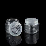 Electroplating 100ml 500ml PET Jar Packaging PET Square Jars Deodorant Empty