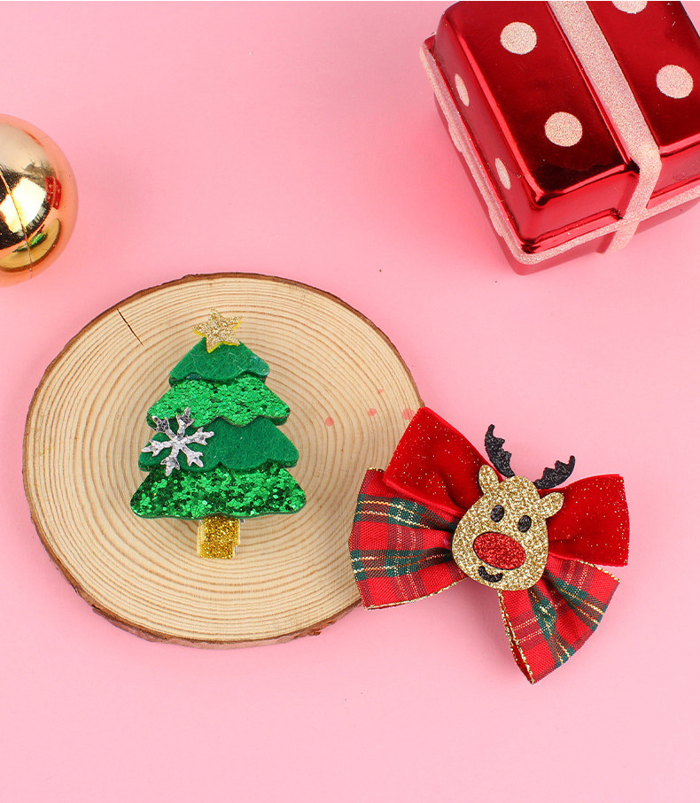 Christmas Girls Hair Accessories Set Hair Clips Christmas Bows Hair Clips Girls Hairpin For Children And Adults