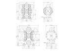 Stainless steel pneumatic diaphragm pump for chemical injection process 265gpm