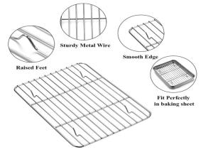 China Grill Tray Rack Oven Grill Rack Kitchen Stainless Steel Picnic BBQ Food Basket factory