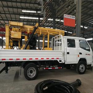 China Car Mounted Hydraulic Water Well Drilling Rig 200M Intake Well Drilling Rig factory