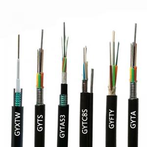China 12 24 48 core outdoor stranded Loose Tube steel armoured GYTS direct bury/duct/aerial fiber optic cable factory