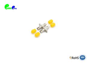China Fiber Optic Adapter ST to ST UPC Duplex Single Mode With Metal Body Yellow Color factory