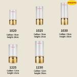 Polished Gold Hammer Straight Tube Decorative Glass Vases