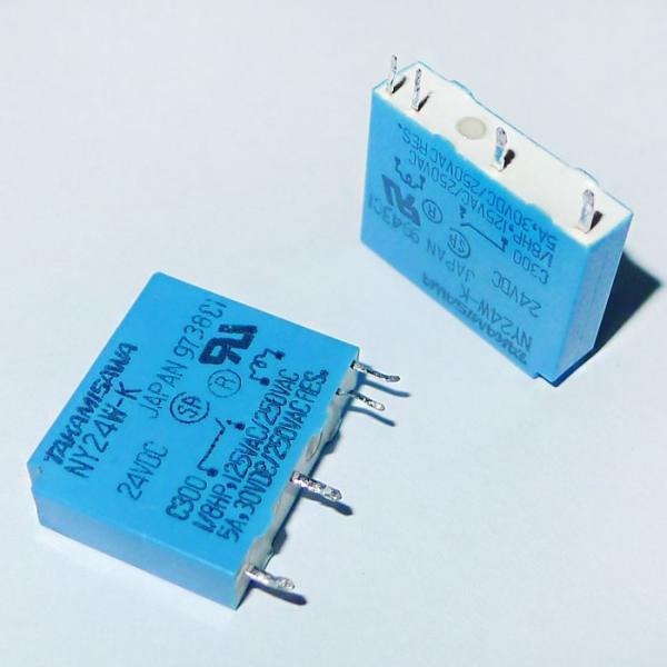 NY24W-K 24VDC 5A 4 pins 30VDC/250VAC miniature power relay