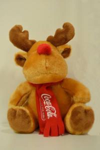 China Promotional Moose Plush Toy Coca Cola Christmas Reindeer Stuffed Animal factory