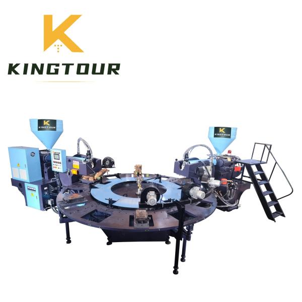 12 Station Shoe Sole Making Machine Two Color PVC TPR TPU Sole Injection Molding