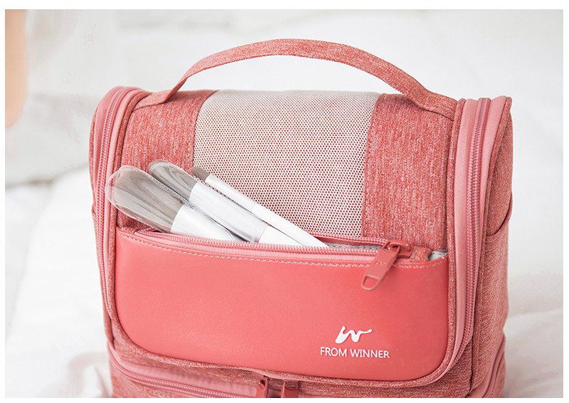 Water Resistant Polyester Hanging Travel Cosmetic Bag