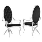 Stainless Steel Frame Tufted Dining Armchair
