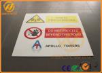 Diamond Grade Reflective Traffic Warning Signs Waterproof Aluminum No Touch