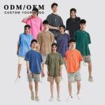 250GSM Blank Shirts Unisex Wide Neck Short Sleeve Oversized Mens Vintage Acid