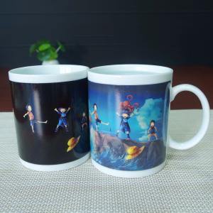 China Stocked cartoon ONE PIECE heat sensitive color changing mugs white porcelain factory