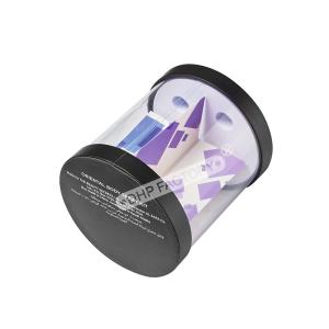 China Plastic Round Box Round Gift Box With Paper Lid For Skincare Products factory