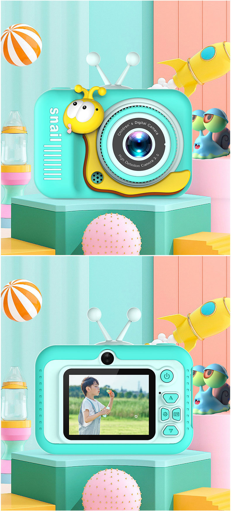 32MP Kids Digital Camera Perfect Birthday Gift for Children Aged 3-9 Unisex Toy Camera