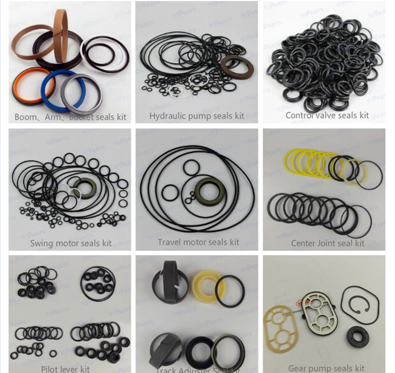 Nbr Rubber Excavator Hydraulic Pump Seal Kit 85shore Repair Seal Kit