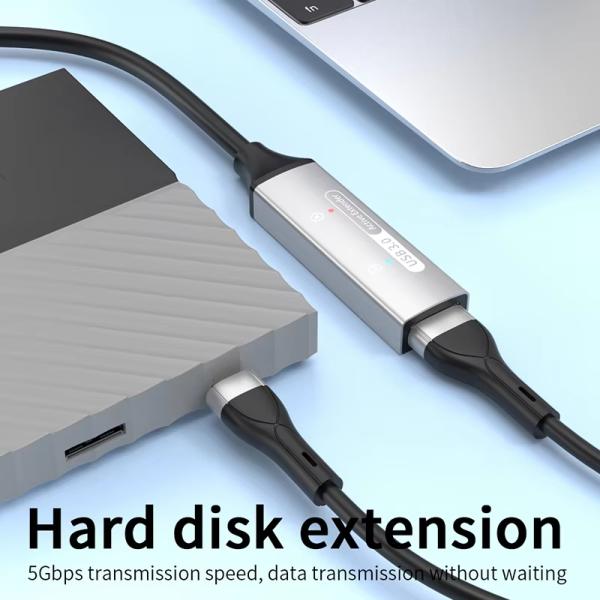 USB 3.0 Hub Extension Type A Male To Female Data Cord With USB C Hub Power Extra Long