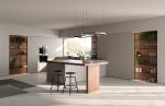 Modern Melamine Kitchen Cabinet Tailored Kitchen Set Custom With Dinning Bar