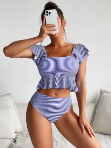 China Swimming Suits Bikini for Beach for swimming purple color comfortable nylon fabric the new style factory