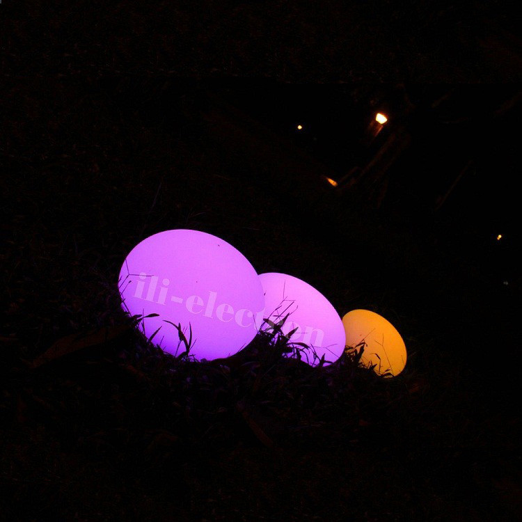 PE Plastic LED Stone Light Waterproof Rechargeable Color Changing For Home Decoration