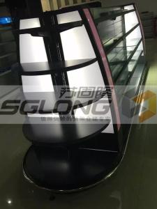 China Professional Retail Gondola Shelving , Cosmetics Display Racks With LED Light factory