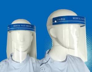 China Transparent Protective Face Shield PPE Antiviral Face Shield PET / PVC Material factory