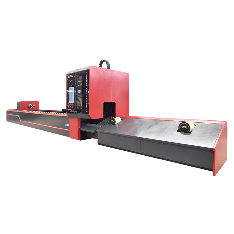 380mm CNC Laser Pipe Cutting Machine / RAYCUS Square Tube Punching Machine 1000w