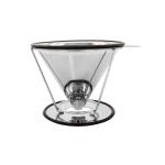 Portable 304 Stainless Steel Coffee Filter Cone Pour Over Coffee Metal Filter