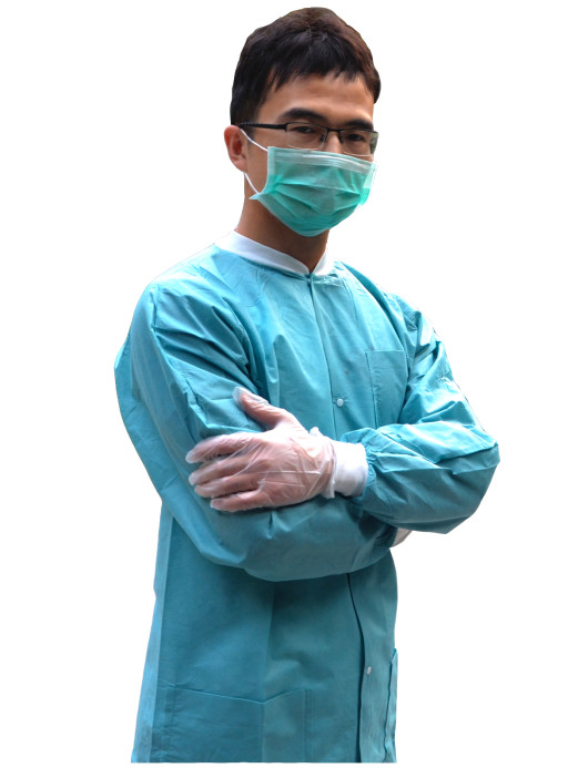Anti Alcohol White 60GSM Cotton Disposable Lab Coats
