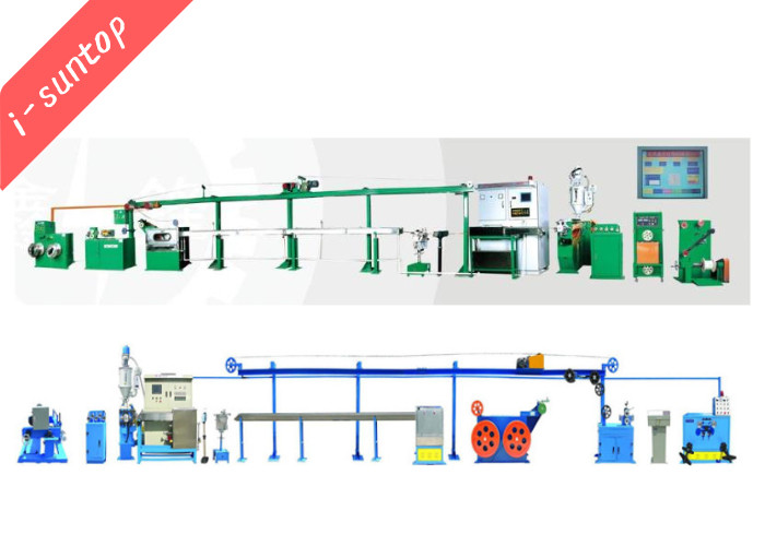 450m/Min Power Cord Manufacturing Machine , PVC Sheathing Cable Extrusion Machine