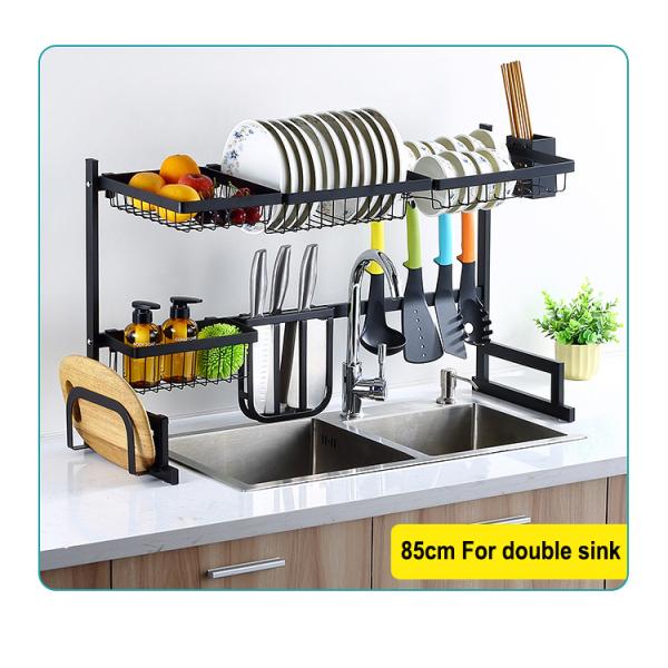 Customized Logo Kitchen Organizer Plate Tableware Drainer Dish Drying Rack Organizer