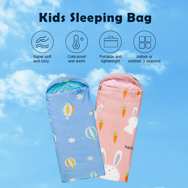 Detachable Warm Kids Sleeping Bags For Adults Pongee Lined Children'S Sleeping Bags