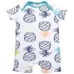Printing Infant Summer Baby Clothes Unisex Jumpsuit Cotton Knit Short Sleeve