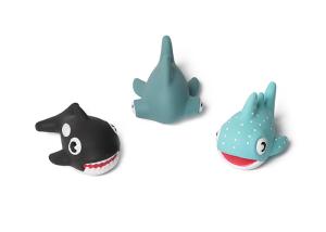 China Rubber Squeaky Dolphin Dog Toy 9cmx7cmx6cm factory