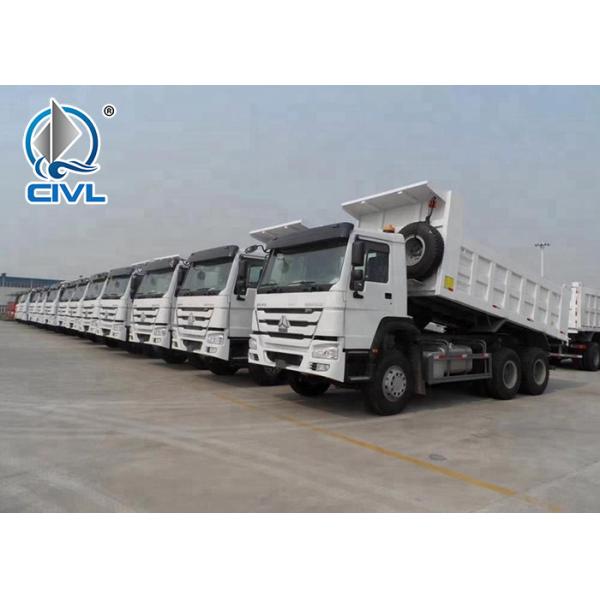 China 50T 20M3 371 HP 12 Wheels Yellow Heavy Duty Dump Truck low fuel consumption Q345 Carbor steel Bucket factory