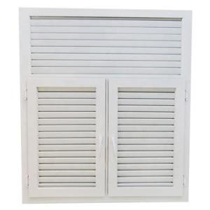 China Vinyl Adjustable Waterproof Aluminium Louver Window UPVC Casement Indoor factory