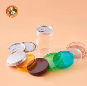 China Custom PET Plastic Jars Containers Transparent PET Plastic Jar With Lid CQC factory