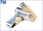 Metal Swivel Wooden Body 16GB USB Thumb Drive Same Size as Classic Twister Model