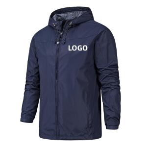 China Solid Color Outer Wear Apparel Windproof Storm Jacket Men Hooded Thin Coat factory