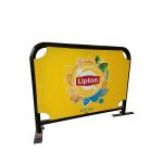 Outdoor 200*90cm Coffee Shop Barriers Silk Screen Printing PVC Cloth Restaurant