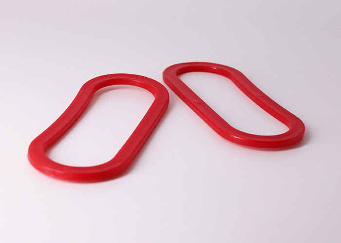 Red Solid Plastic Bag Handles For Die Cut Plastic Bags OEM service