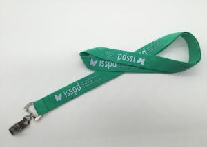 China White Butterfly with letters silk-screened Lanyards with swivel bulldog buckle factory