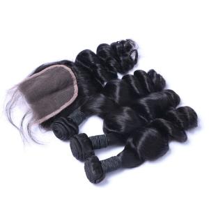 China Brazilian Raw Hair Bundles Vendor Aligned Mink Cuticle Loose Wave 10A Raw Indian Hair factory