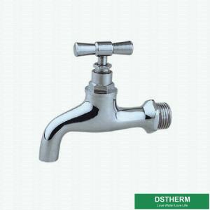China Water Tap Chrome Plated Male Threaded Brass Bibcock factory