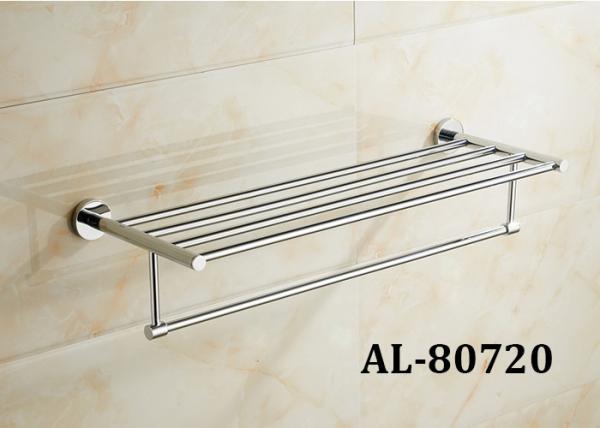 Brass Sanitary Pretty Bathroom Accessories , Elegant Bathroom Sets Glass Shelf